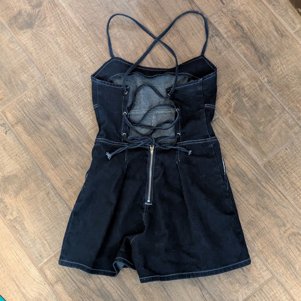 Forever 21 Dark Blue Denim Romper - Picture 3 of 3